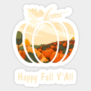 Happy Fall Y'All Sticker